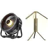 BougeRV Portable Fan Rechargeable, 20000mAh Battery Powered Fans with 4 Wind Speeds Hook Brighter...