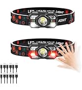Northlet Headlamp Rechargeable 2Pack, 3000 Lumen Ultra-Light Bright Headlamp Flashlight with Whit...