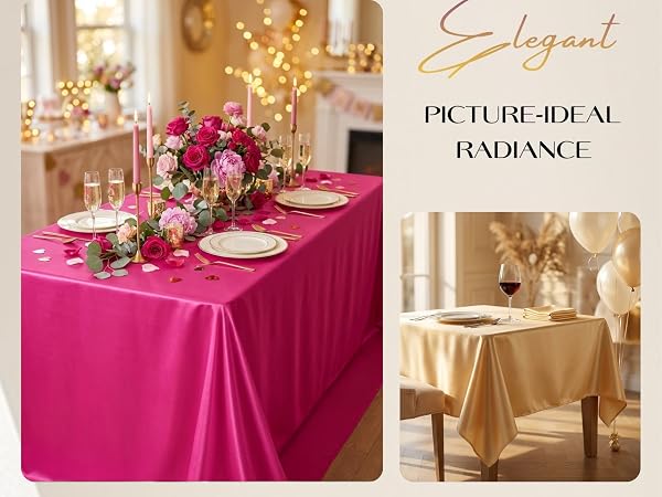 Satin Tablecloth 58 x 102 Inch