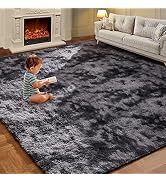 Shag Area Rugs for Living Room, Upgrade Anti-Skid Rectangular Cozy Rug, Indoor Floor Carpet for K...