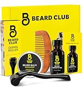 The Beard Club Beard Growth Kit - Derma Roller, Beard Growth Oil, Sandalwood Balm, Comb - Gift Set