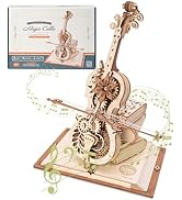 ROBOTIME AMK63 Magic Cello Adults 3D Puzzles -3D Wooden Puzzles for Adults - Wooden Music Box Puz...