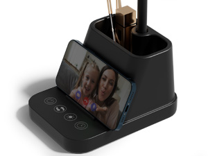 desk lamp with organizer