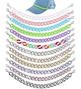 PH PandaHall 12pcs Hat Chains Acrylic Trucker Hat Chains Detachable DIY Chain 10.2 inch Decorativ...