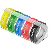 Phomemo Embossing Label Tape Replacement for Dymo Embossing Label Maker Refills 3/8 Inch Replacem...