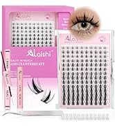 Lash Clusters Kit, DIY Cluster Eyelash Extensions 9-16mm, 30D+40D+50D, 140pcs Fluffy D Curl Natur...