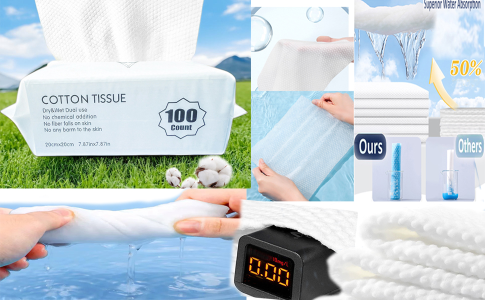 Cotton Facial Dry Wipes,Disposable Face Towel Cotton Tissue,Make-up Wipes