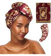 Kitsch Harry Potter x Satin Microfiber Hair Towel Wrap for Women - Super Absorbent, Quick Dry, An...