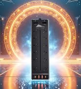 Heavy Duty Power Strip Surge Protector,20A 2500W,Widely 12 Outlets/Dual Switches,20W Fast Chargin...