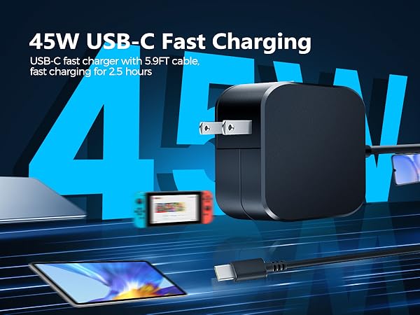 45W USB-C Fast charging