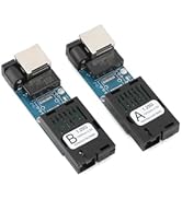 WSOLDMA 1 Pair Mini Gigabit Ethernet Media Converter Transceiver- 10/100/1000Mbps, Single Mode Up...