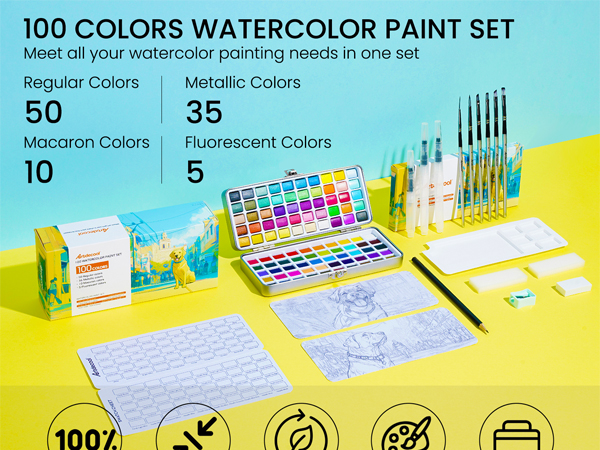 watercolor paint set