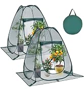 Homiton 2 Packs Pop up Garden Netting Cover Plant Guard Cover with 16 Stakes Bird Plant Tent Prot...