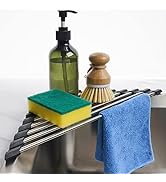 Tomorotec Triangle Roll-Up Dish Drying Rack for Sink Corner Small Foldable Stainless Steel Over T...