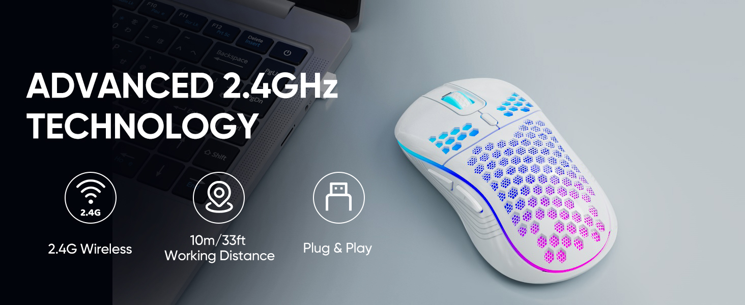 Wireless Gaming Mouse Honeycomb
