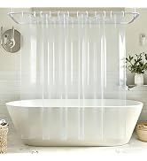 Baires Bath Heavy Duty Shower Curtain Liner Clear - PEVA Waterproof Shower Curtain with Rustproof...