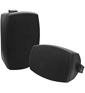 PNWCZ 6.5 Inch Outdoor Wall Mount Patio Stereo Speakers, Active + Passive, No Amplifier Required ...