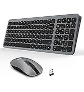 LeadsaiL Wireless Keyboard and Mouse, Wireless Mouse and Keyboard Combo, Cordless USB Computer Ke...