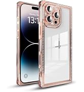 IAIYOXI Rectangle Glitter Bling Diamond Case for iPhone 16,Cute Luxury Sparkly Cover,Full Camera ...
