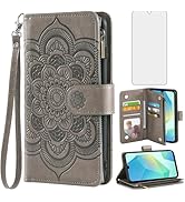 Asuwish Phone Case for Samsung Galaxy A16 5G/4G Wallet Cover with Tempered Glass Screen Protector...
