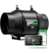 VIVOSUN T6 6" Inline Duct Fan &amp; Temperature Humidity Controller, E42A+ WiFi-App Control AeroZesh ...