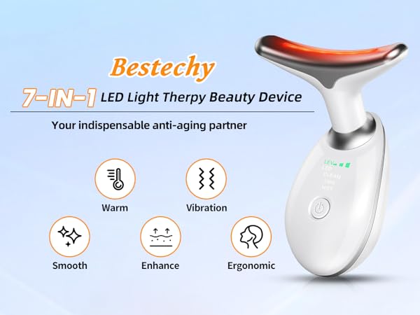 Face and Neck Massager Light Therapy