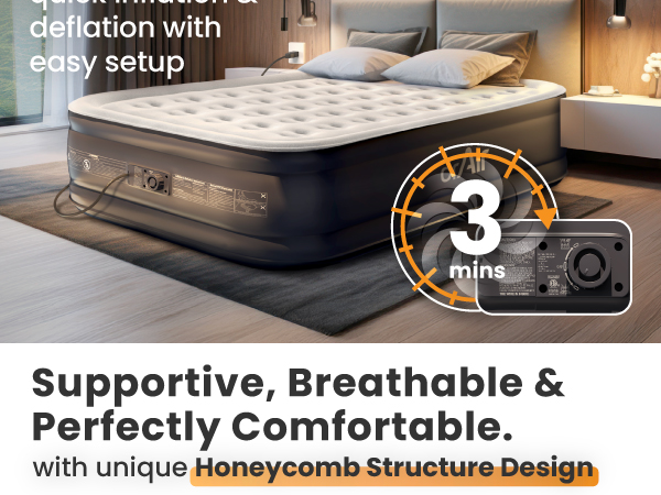 queen air mattress with built in pump