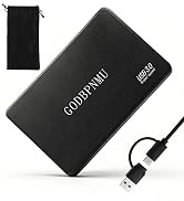 GODBPNYMU 500GB External Hard Drive, Portable External Hard Drive, USB 3.0/USB-C Portable Hard Dr...