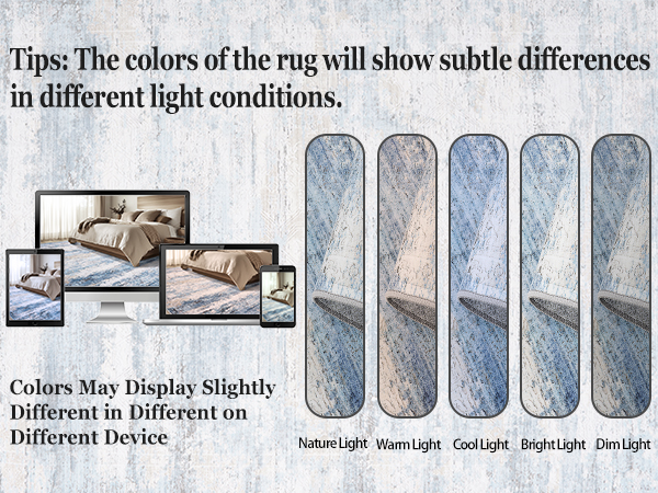 Soft and comfortable low-pile bedroom rugs