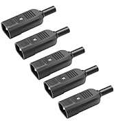 JSADZKJ IEC320 C14 Connector Assembly Adapter Rewireable Plug C14 Male 3 Terminals Power Adapter ...