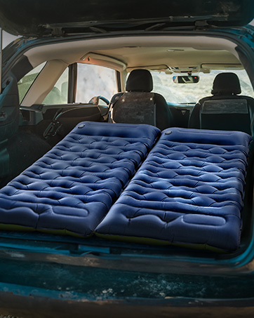 Camping Sleeping Pad,5.9 Inch Thick Camping Mat with Built in Pillow and Foot Pump