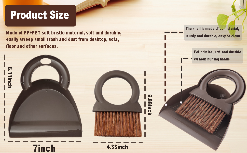 hand held dust pan and brush set