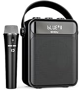 SHIDU Voice Amplifier, 25W Portable Speaker with Wireless Microphone Personal Karaoke Machine 400...