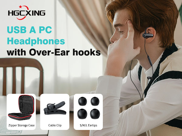 usb earbuds with microphone for pc laptop computer