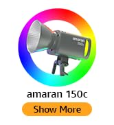 Aputure amaran 150c Video Light,RGB Studio Light 150W Output Bowens Mount Point-Source LED video ...