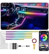Interior Car LED Strip Lights, RGB 6 in 1 Dynamic Dreamcolor Chasing Acrylic LED Lights for Car, ...