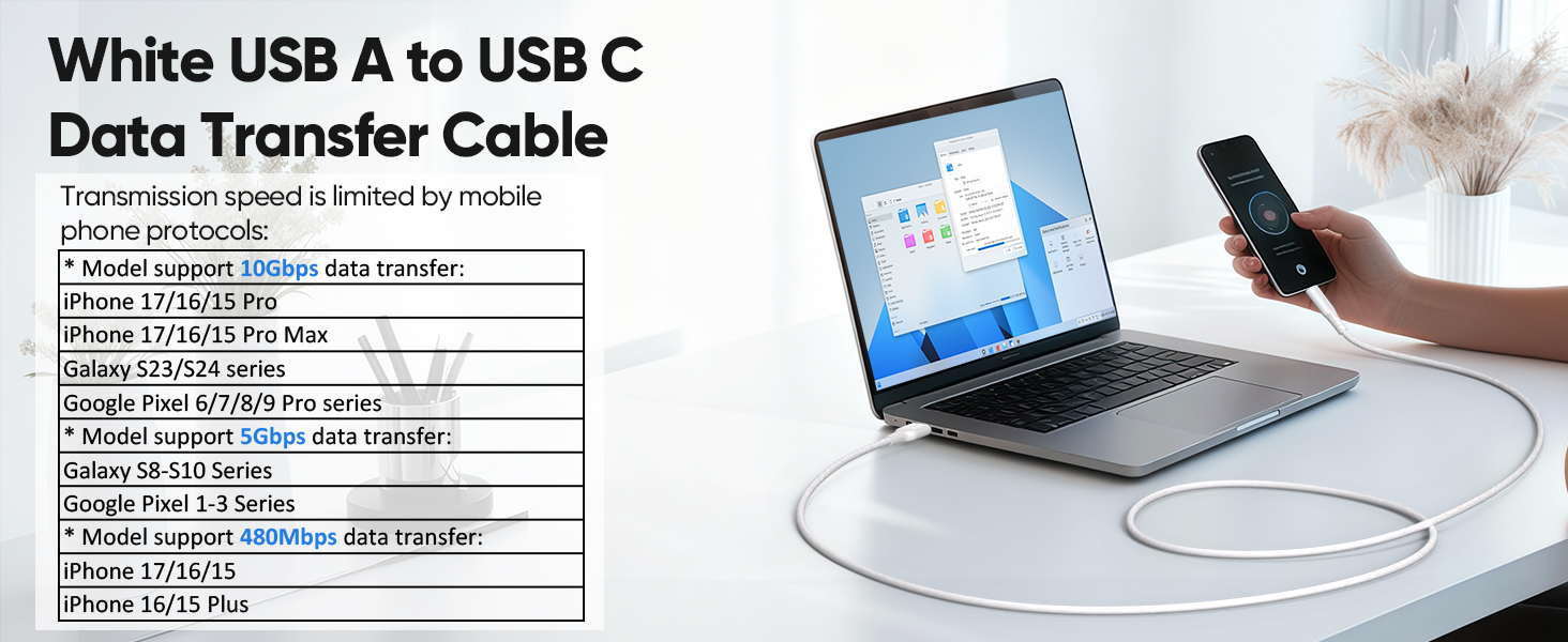 data transfer cable usb to type c