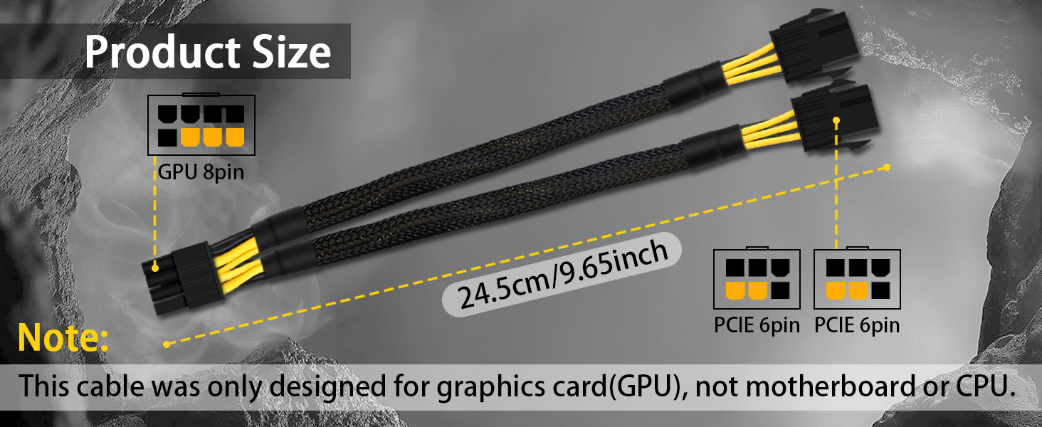 Dual 6 Pin to 8 Pin GPU Adapter