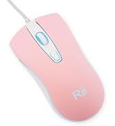 Rii RM105 RGB Wired Mouse, 1600 DPI USB Optical Computer Mouse, Ergonomic Office Mice,Compatible ...
