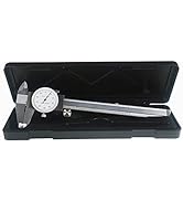 6" Dial Caliper 0.001 Stainless Steel Shockproof 4-Way Measurement with Plastic Case