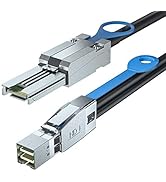 External HD Mini SAS SFF-8644 to Mini SAS SFF-8088 Hybrid Cable, 1-Meter(3.3ft), AWG30, 6Gbps, 10...