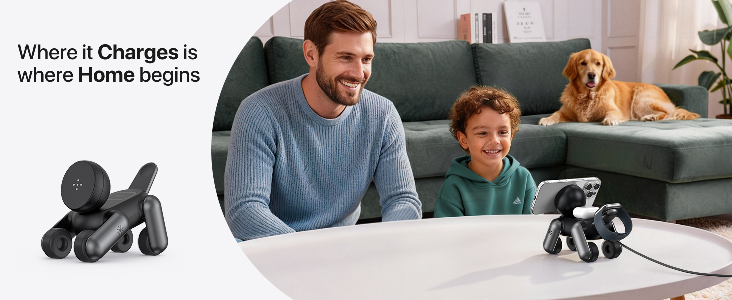 iphone charging stand for enjoying video with your families son daughter