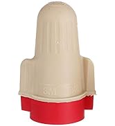 3M Performance Plus Wire Connector, Flexible Steel Spring Connectors, 22-8 AWG, Tan and Red Color...