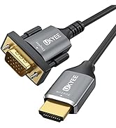 UKYEE HDMI to VGA Cable 3 feet, Gold-Plated Monitor Cable Adapter Compatible with Labtop,Desktop,...