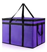 XXXL Insulated Food Delivery Bag - Reusable Thermal Cooler Grocery Bags for Doordash Catering, Pi...