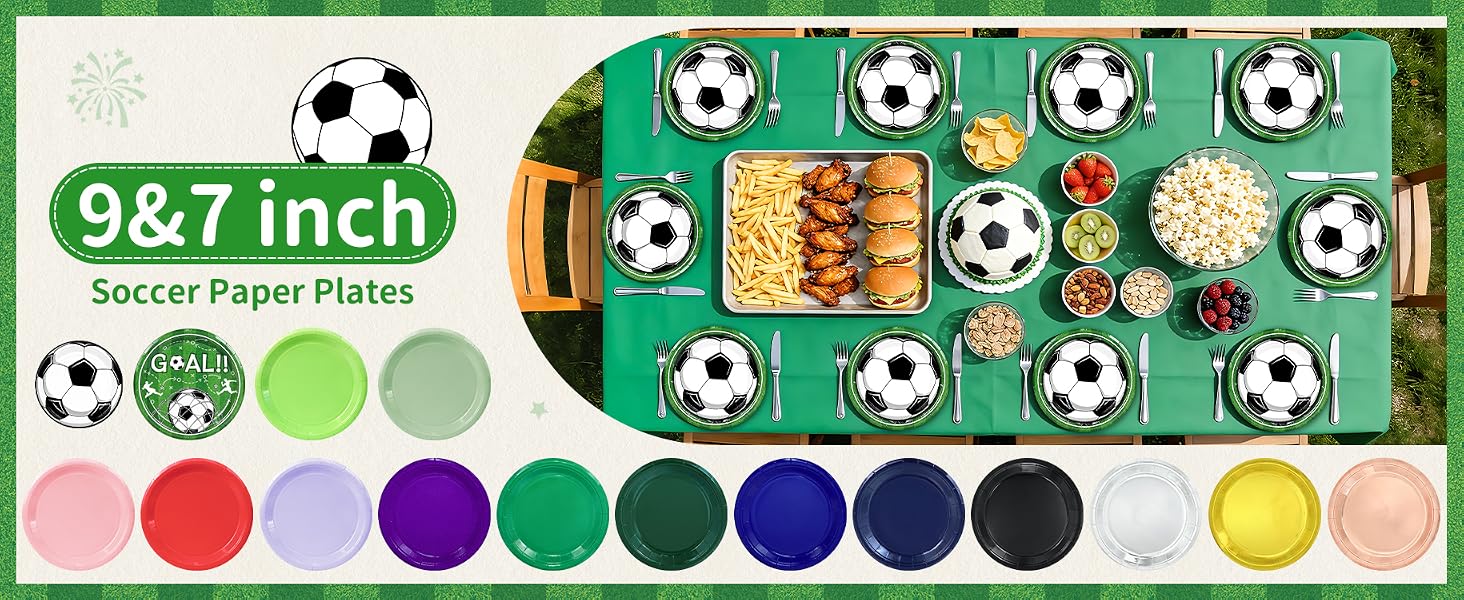 Soccer Paper Plates