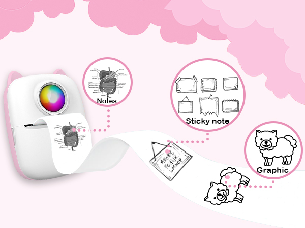 Mini Sticker Printer, Pocket Thermal Sticker Printer Machine, Thermal Bluetooth Sticker Maker