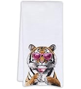 Cabana Bro Funny Cocktail Tiger Kitchen Towels, Tiger Lover Gifts Dish Tea Hand Towels for Kitche...