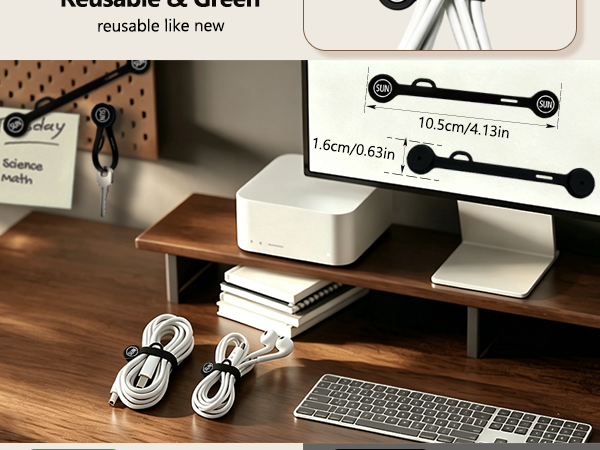 MAGNETIC CABLE CLIPS ORGANIZERS