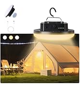 Amkulop Camping Pop up Tent Light for Hanging, LED Rechargeable Portable Overhead Lantern for Ven...
